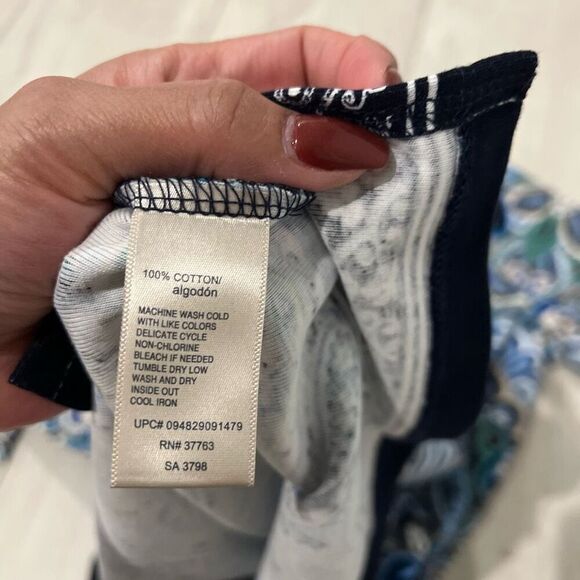 Rafaella Women's  3/4 Sleeve Multicolor Shirt size M - Picture 6 of 6